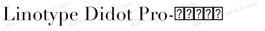 Linotype Didot Pro字体转换